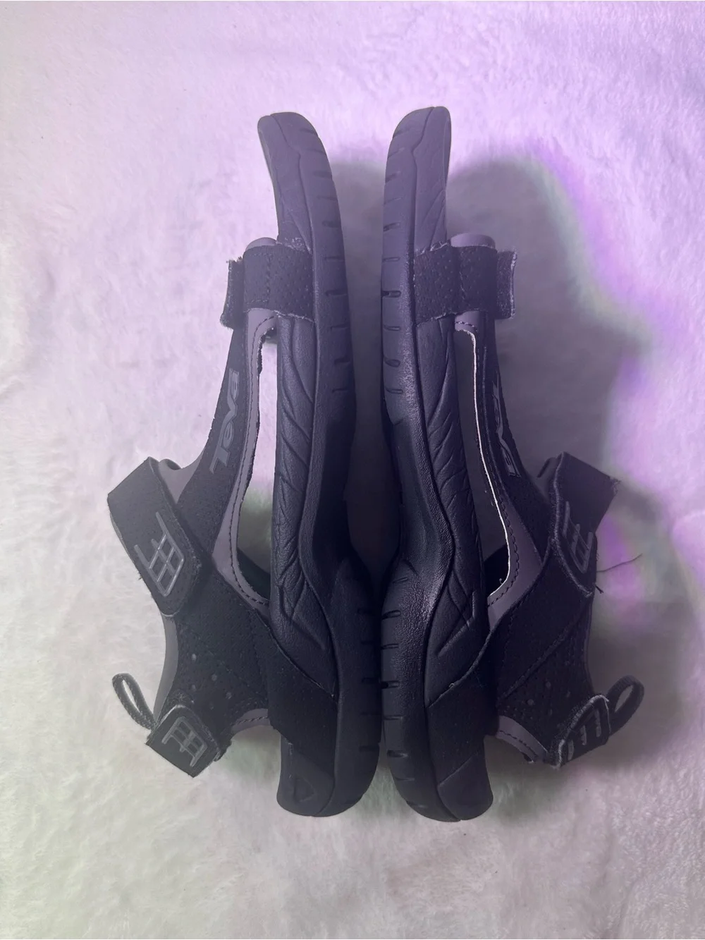 Teva Black and Gray Outdoor Sandal with Hook-and-Loop Straps
